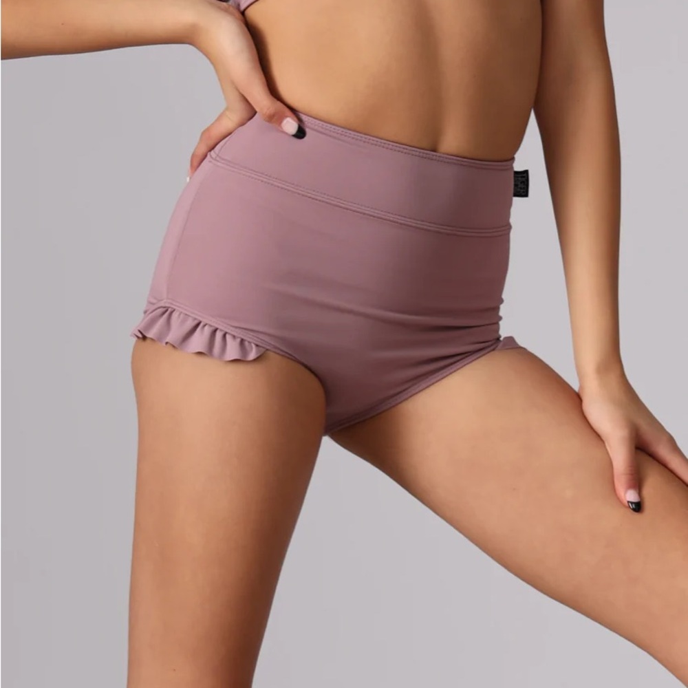 Tiger Friday Mauve High-Waist Ruffle Dance bottoms